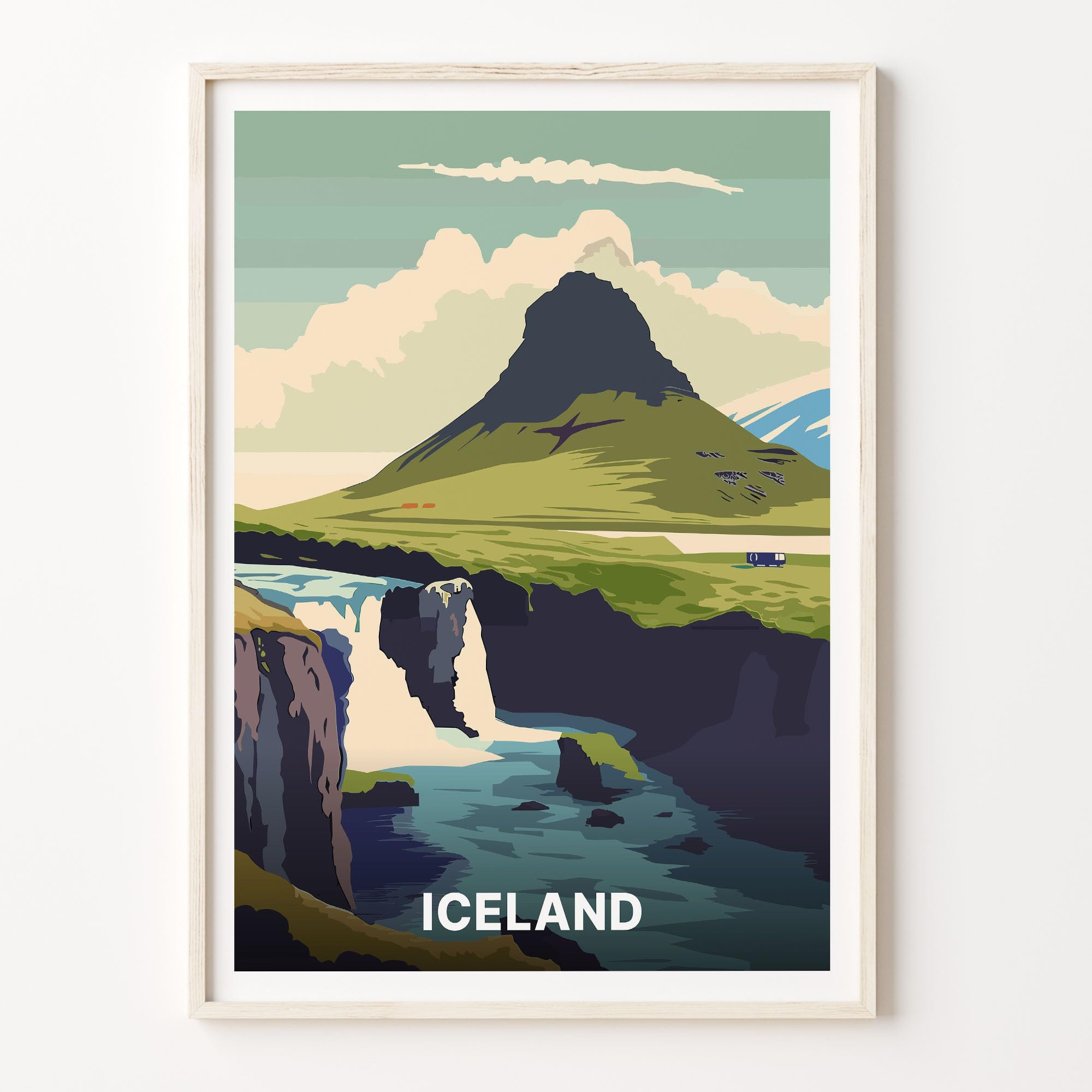 Amazon.com: Artfield Iceland Travel Poster, Reykjavik Wall Art